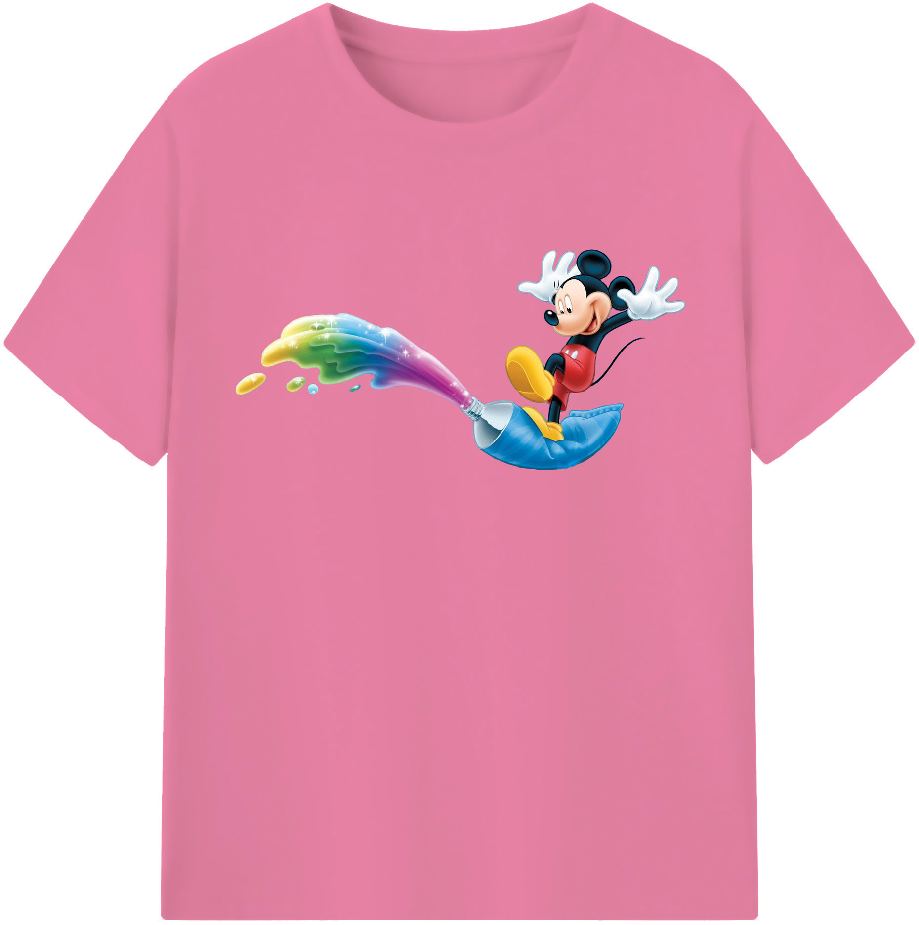 （画像用） ミッキーマウス Mickey Mouse 綿100％半袖Tシャツ（フロントプリント）